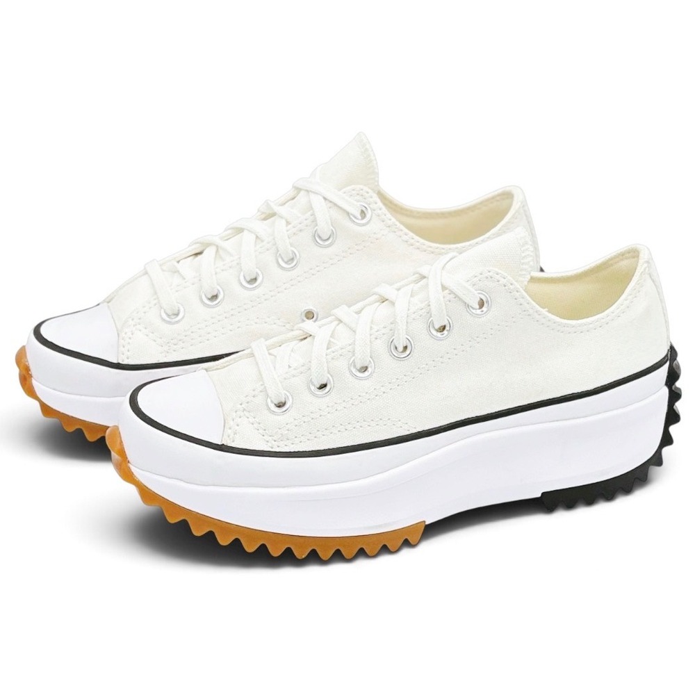 Converse Run Star Hike Ox Platform Shoes Men's 6 Women's 7.5 White Black 168817C